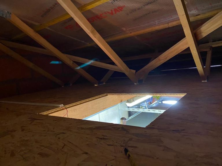 Réalisation mezzaine de garage avec isolation EFIGREEN ALU +